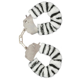 ToyJoy Furry Fun Wrist Cuffs Zebra - Adult Planet - Online Sex Toys Shop UK